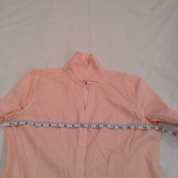 Calvin Klein Pink Pinstripe Button Down Shirt Size Large - Picture 2 of 5